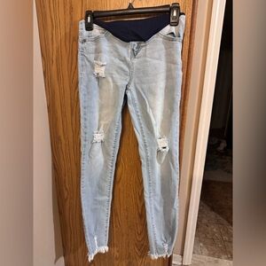 Pink Blush Full Panel Maternity Jeans Size 25